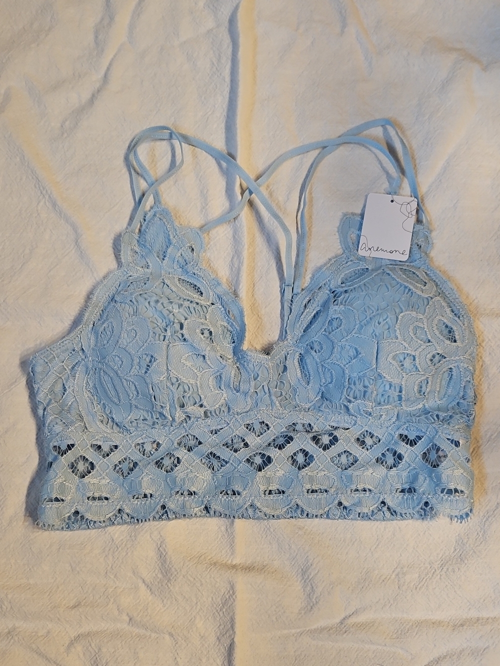 Anemone Light Blue Lace Camisole Bralette